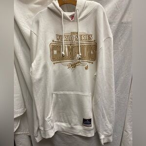 White World Series Dodgers 2024 Champions Hoodie. Size 3X.